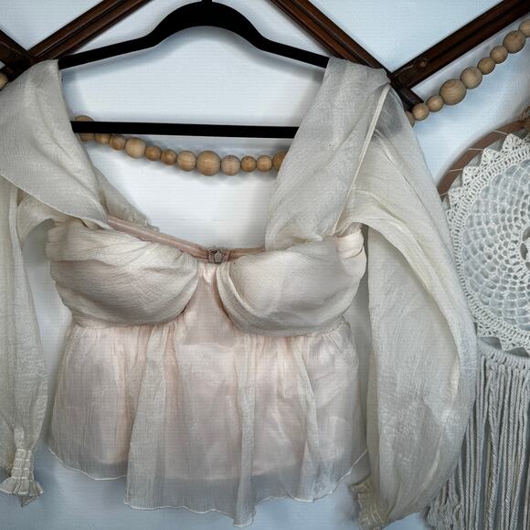 House of Harlow 1960 x Revolve Burna Chiffon Blouse - Picture 3 of 5